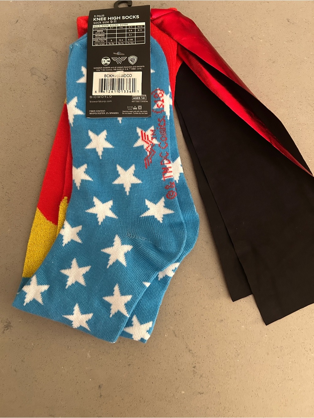 DC comics Wonder Women knee high socks- NEW